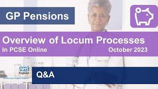 GP Pensions  Locum GP webinar QampA 06 Jun 2023 [upl. by Salvucci]