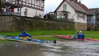 WeserHochwasser Kanutour HannMünden  Gieselwerder [upl. by Aohk]