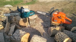 Makita 5121 vs Husqvarna 455 Rancher  Dirty wood [upl. by Yenots]