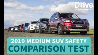 Safest SUV You Can Buy In 2019 Medium SUV Mega Comparison Test  Drivecomau [upl. by Nnylyoj]