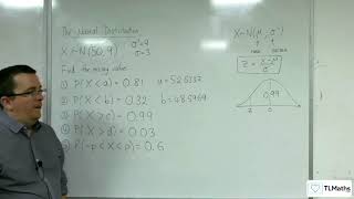 AQA Mathematical Studies 2A The Normal Distribution 10a Finding X  Tables [upl. by Nuriel465]