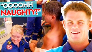 Most HILARIOUS Reactions to the Green Whistle Analgesic Gas on Bondi Rescue [upl. by Aun498]