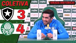 COLETIVA ABEL FERREIRA  BOTAFOGO 3 X 4 PALMEIRAS  JOGAÇO VIRADA HISTORICA [upl. by Yankee]