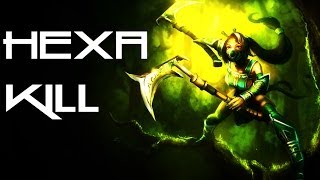 HEXA Kill 1vs6 Akali  League of Legends plus Penta in a row [upl. by Dupre]