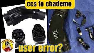 Ccs to chademo adapter user error Nissan Leaf [upl. by Gussy]