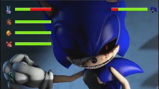 FNAF UCN ROCKSTAR vs SONICEXE With HEALTHBARS [upl. by Ronna763]