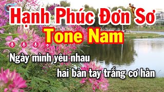 Karaoke Hạnh Phúc Đơn Sơ Tone Nam  Cm  Nhạc Sống Tuấn Cò [upl. by Atiuqaj]