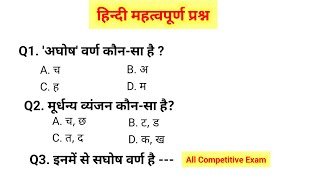 रट लो  Hindi 25 Most Important Questions  Hindi Most Important Q Hindi।  hindi by sunil [upl. by Les733]