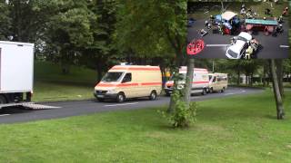 KatSÜbung  Schwerer Unfall beim Festumzug in Baunatal 26072014 [upl. by Tryck]