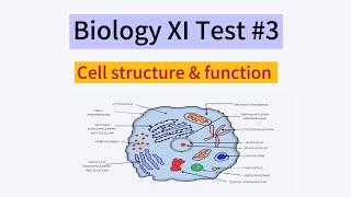 BiologyXI  Test no 3 Cell structure amp function foryou mdcatbiologymcqs viralmcq trending [upl. by Anahsit]