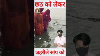 छठ पूजा के दौरान जहरीले सांप को सामने देखकर shorts chhathpuja [upl. by Ainaj]