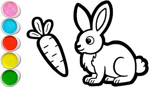 Cute Rabbit Drawing 🐇🐰 Draw For Kids Coloring amp Painting For Child How To Draw Rabbit Lets Draw [upl. by Asyal]