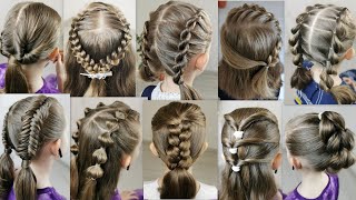 10 easy hairstyles for short hair Very cute and nice hairstyles [upl. by Egbert]