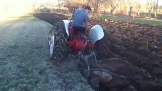 8N Ford Plowing With Two Bottom Plow [upl. by Terese]