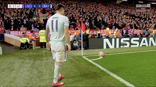 JAMES RODRIGUEZ vs LIVERPOOL Away HD 19022019 [upl. by Ayvid357]