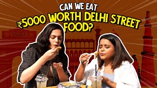 Can We Eat Rs 5000 Worth Delhi Street Food  Ok Tested primevideoin paidpartnership [upl. by Cilo658]