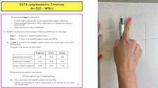 Titration 4 Complexometric titration calculations [upl. by Sherwin134]