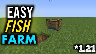 EASY 121 AUTOMATIC FISH FARM TUTORIAL in Minecraft Bedrock [upl. by Sonitnatsok]