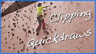 How to Lead Climb  Clipping quickdraws 101 [upl. by Yelsehc]