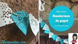 Como hacer banderines de papel [upl. by Enitsuga]