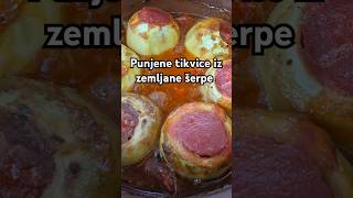 Punjene tikvice iz zemljane šerpe food stuffedzucchini zucchinirecipe [upl. by Auhso64]