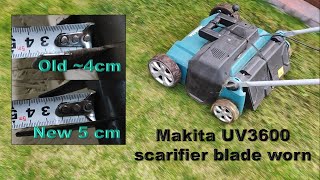 Makita scarifier new and worn out blades comparison [upl. by Enihpled]