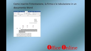 Come inserire lintestazione la firma e la tabulazione in un documento Word [upl. by Enawd]