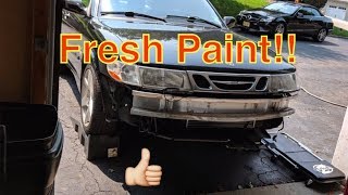 2002 Saab 93 Front Bumper Paint Job In Depth Budget Quality [upl. by Eecram]