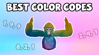 Gorilla Tags BEST Color Codes [upl. by Willms]