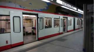 UBahn Nürnberg Bahnhof Rathenauplatz U2 amp Straßenbahn HD [upl. by Sudbury341]