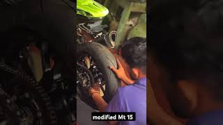 modified Mt15💥😱 18055 tyre shortsfeed mt15viralvideo youtubeshorts shorts trending yamaha [upl. by Runkel]