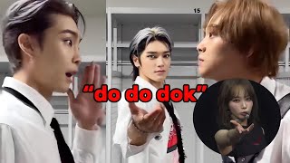 NCT Taeyong doing Chaewon viral mistake dododok remix with Haechan and Johnny [upl. by Naujed]