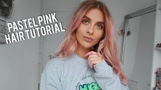 Pastel Pink Hair Tutorial  Wash In Wash Out  Fashion Influx [upl. by Ahsenaj]