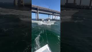 Who’s at fault Lines snagged by sheriffs boat outside of channel boating creditcardcaptain [upl. by Dorita]