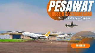 Nonton Lalu Lalang Pesawat Militer Di Husein Sastranegara BandungLanding Takeoff Pesawat Terbang [upl. by Nivalc]