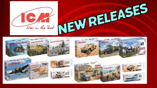 Preview the New Releases from ICM Models Armor  Figures and Airplanes [upl. by Naillig70]