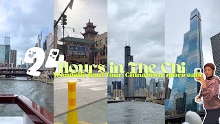 a chill day in Chicago  boat tour Chinatown amp riding the train for the first time  VLOG [upl. by Scoville855]