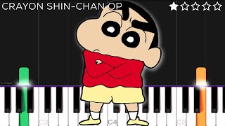 Crayon Shinchan Opening  EASY Piano Tutorial [upl. by Daria670]