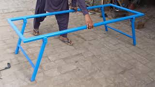 folding charpai  folding bed  charpoy  fabrication  abdul shakoor  iron bed  folding bed [upl. by Aubigny]