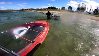 Hard speed Windsurfing in Forêt dorient  slalom 2035 kts [upl. by Neveda]