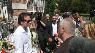 Alain Delons sons greet their late fathers fans  AFP [upl. by Seward]