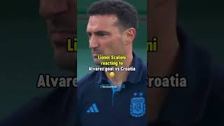 Lionel Scaloni reaction after Argentinas goals amp after they won the World Cup ❤️ football viral [upl. by Lawford]