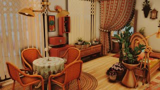 Boho Apartment ☘️🌷  1310 21 Chic Street  The Sims 4  Stop Motion Speed Build No CC [upl. by Yttocs459]