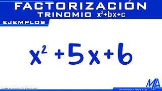 Factorización Trinomio de la forma x2bxc [upl. by Erodeht]