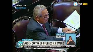 Visión 7  Piden quitar los fueros a Romero [upl. by Bibbye]