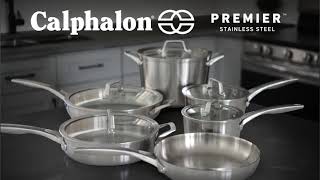 Introducing the Calphalon® Premier™ Stainless Steel Cookware Set [upl. by Aryt555]