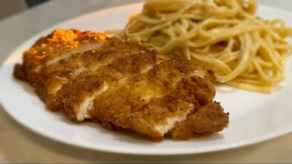 How to make Fried Chicken Alfredo  COLLEGE RECIPES [upl. by Aurilia650]