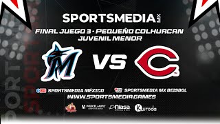 LIGA COLHUACAN FINAL JUVENIL MENOR JUEGO 3 CINCI VS MARLINS [upl. by Flemings]