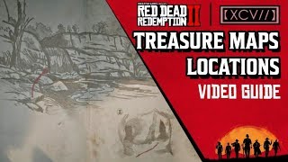 RED DEAD REDEMPTION 2 · ALL TREASURE MAPS Locations Video Guide Explorer Challenge  【XCV】 [upl. by Eiramana181]