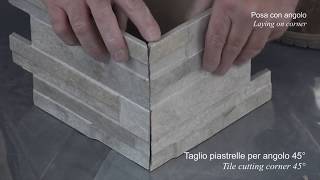 Posa rivestimenti decorativi gres porcellanato 16x40  Tutorial [upl. by Newbold587]